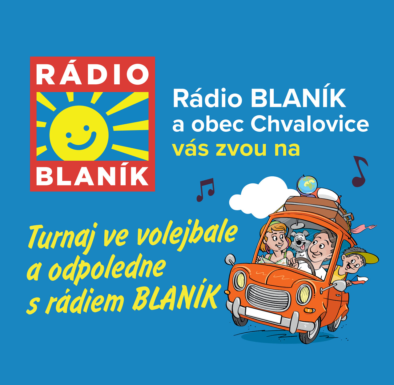 Rádio Blaník a obec Chvalovice pořádají zábavný den